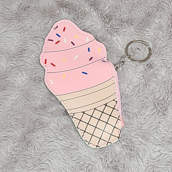 NEW Lot of Kawaii Ice Cream Purse Handbag and Coin Purse Keychain - Super cute! - Picture 7 of 9